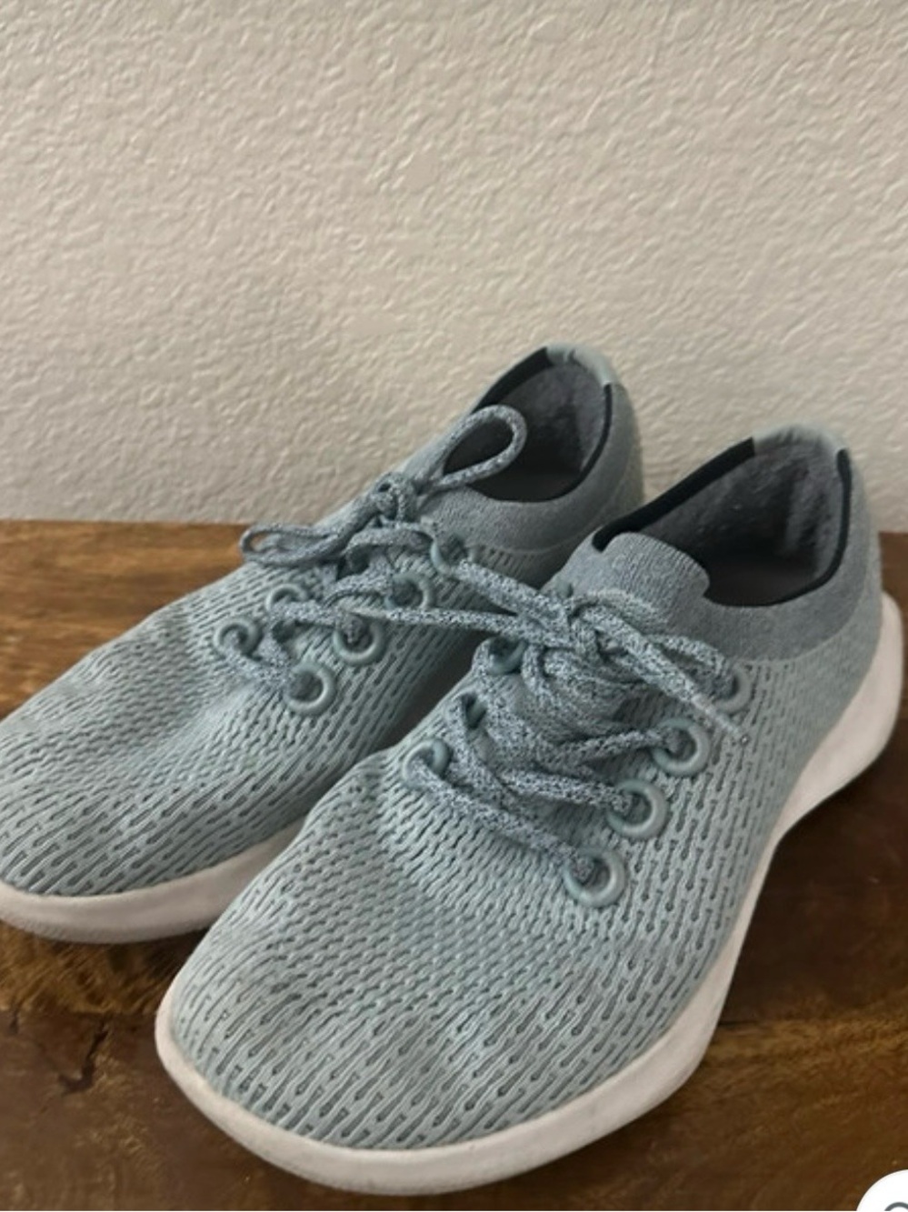 Light mint Knit Lace-Up Allbirds Sneakers